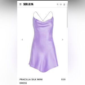 Purple Silk Slip Dress